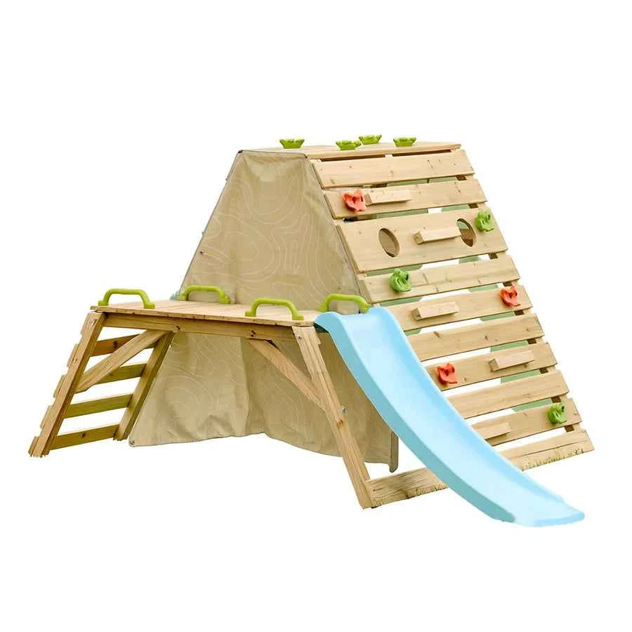 Mi Primera Cabaña Infantil con Tobogán y Red de Trepa – Toynamics