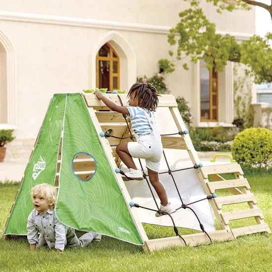 Mi Primera Cabaña Infantil con Tobogán y Red de Trepa – Toynamics