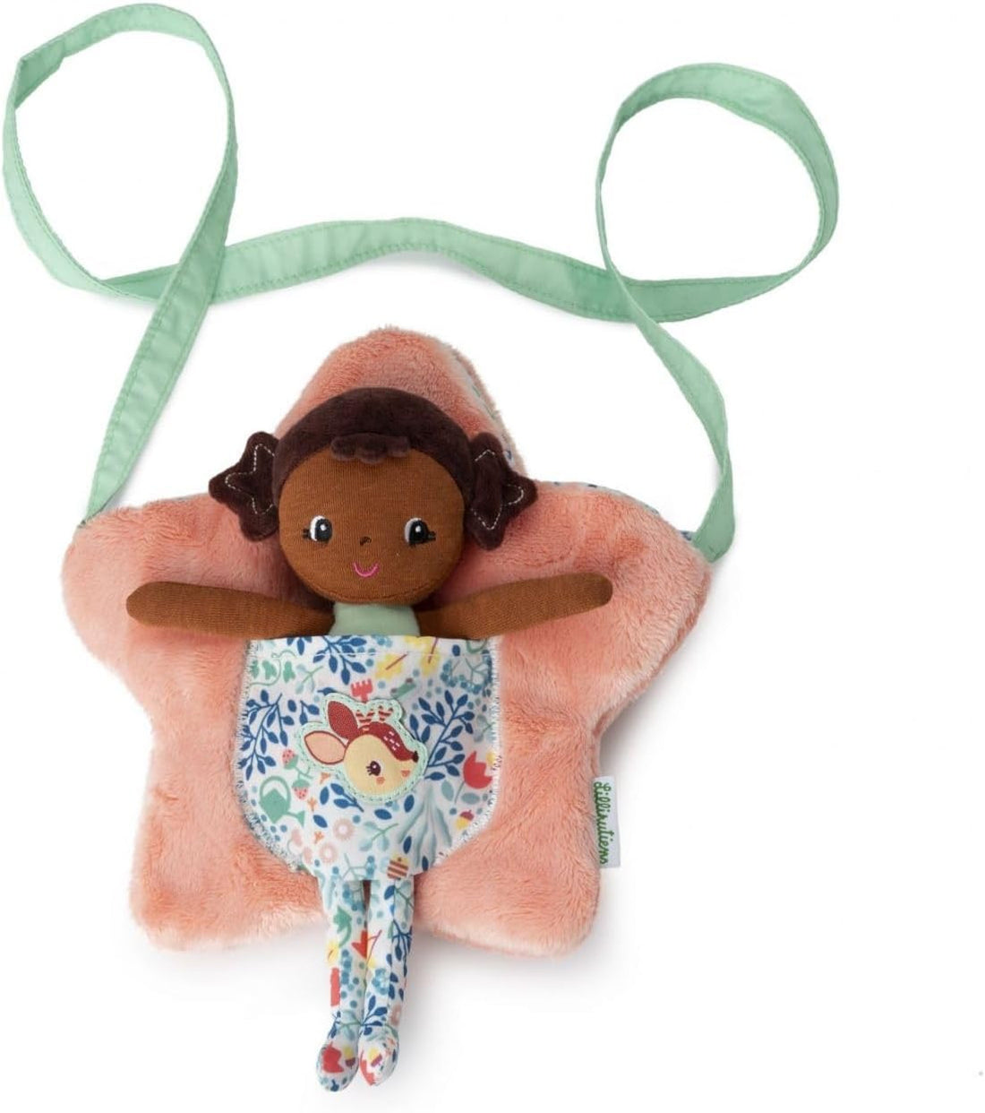 Muñeca de tela Anna de Lilliputiens con bolso de estrella para juego simbólico y motricidad - Educar Jugando