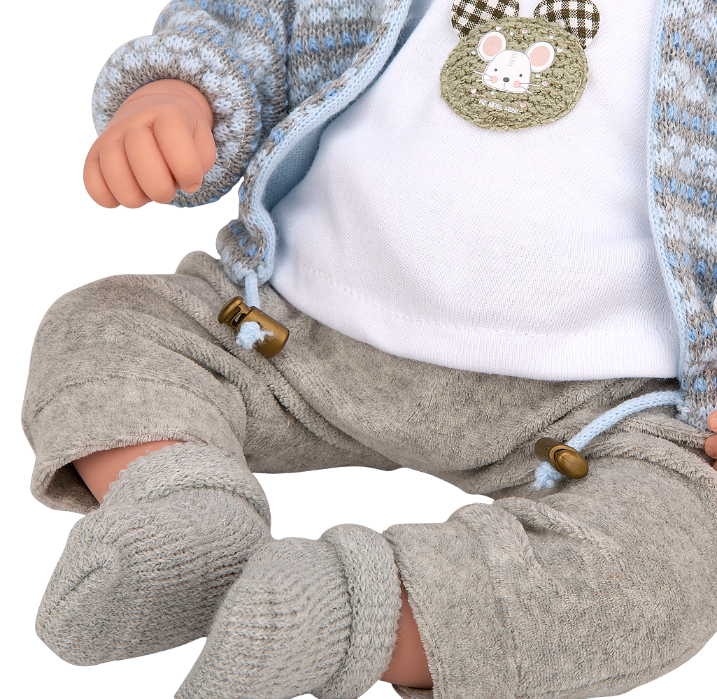 Muñeca Arias Elegance Iria Azul 45 cm - detalle conjunto azul