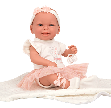 Muñeca Elegance Zoe Bailarina de 42cm marca Arias con manta y chupete-Arias 65344