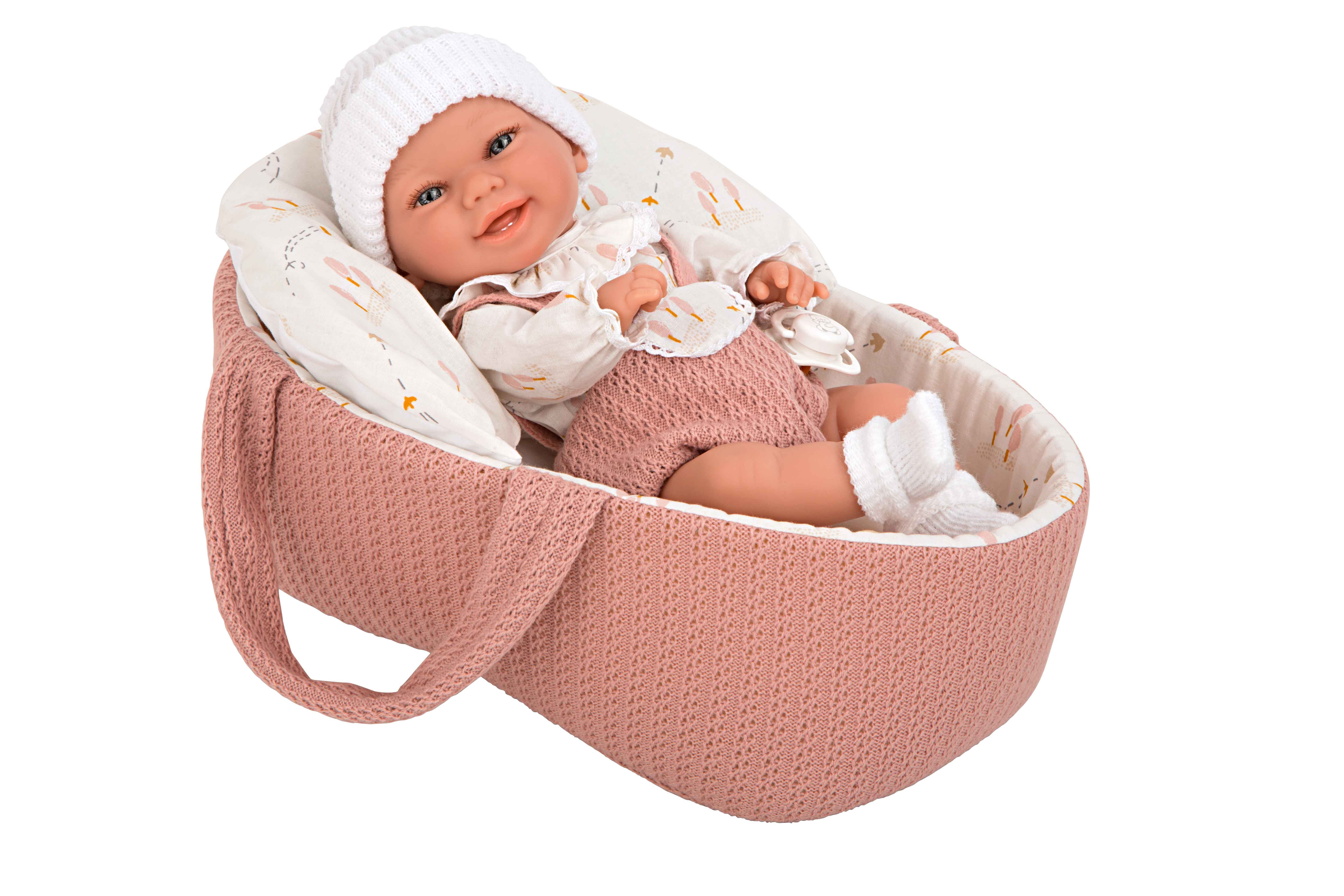 Detalle muñeca Elegance Babyto Rosa 33 cm con capazo Muñecas Arias ref. 50729