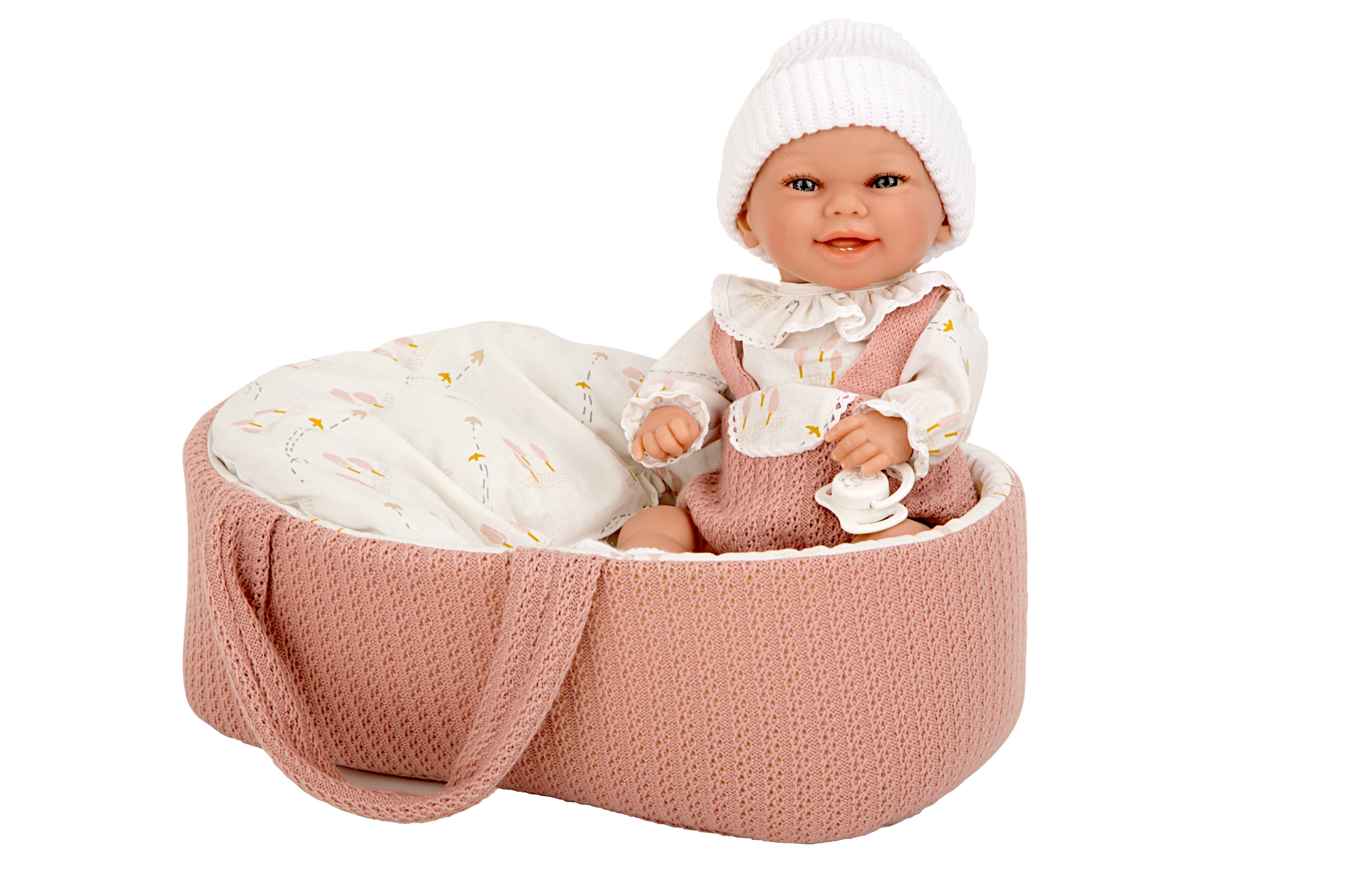 Muñeca Elegance Babyto 33 cm conjunto rosa con capazo y chupete Muñecas Arias