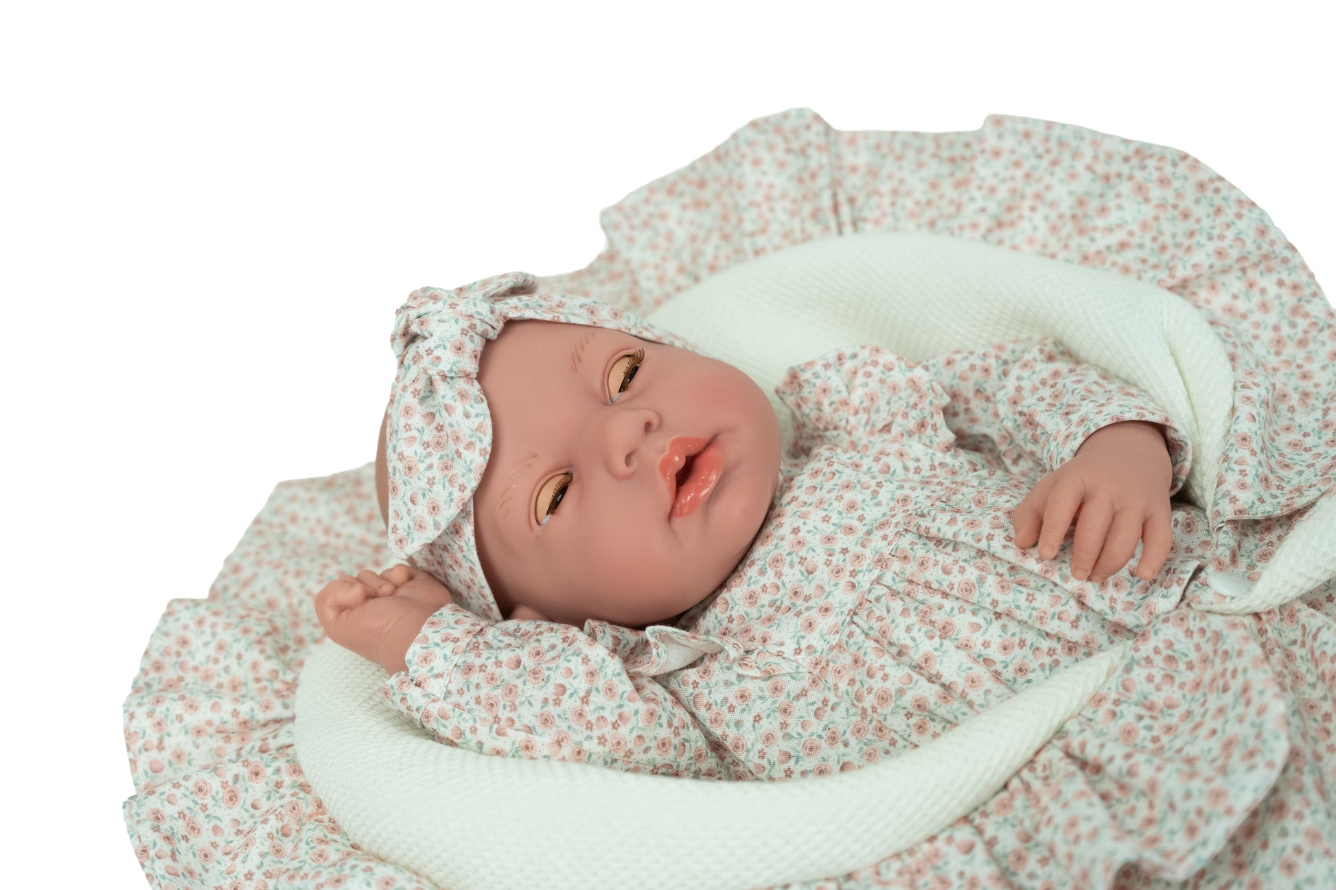 Muñeca Elegance Andie Rosa 40 cm con chupete magnético función calmante