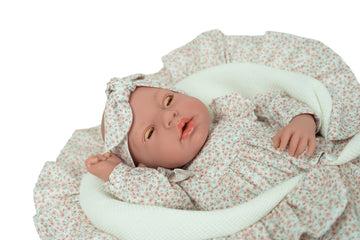 Muñeca Elegance Andie Rosa 40 cm con chupete magnético función calmante