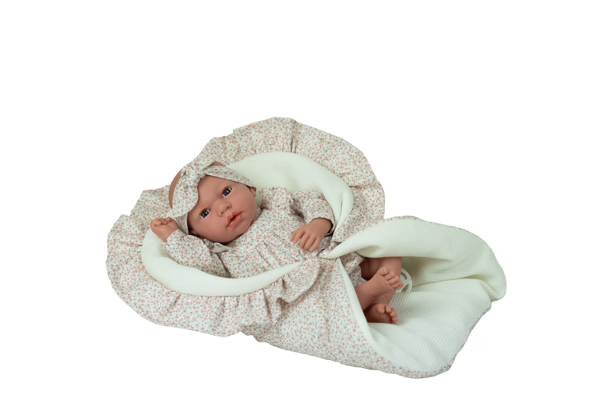 Muñeca Elegance Andie Rosa 40 cm con capazo y chupete magnético Muñecas Arias