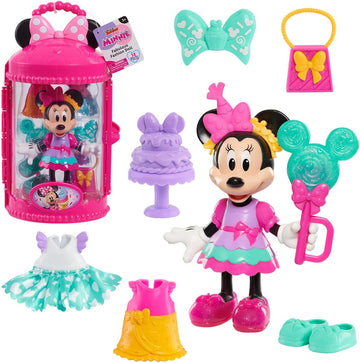 Muñeca Minnie Mouse Fashion Doll 14 piezas Just Play – vista frontal packaging
