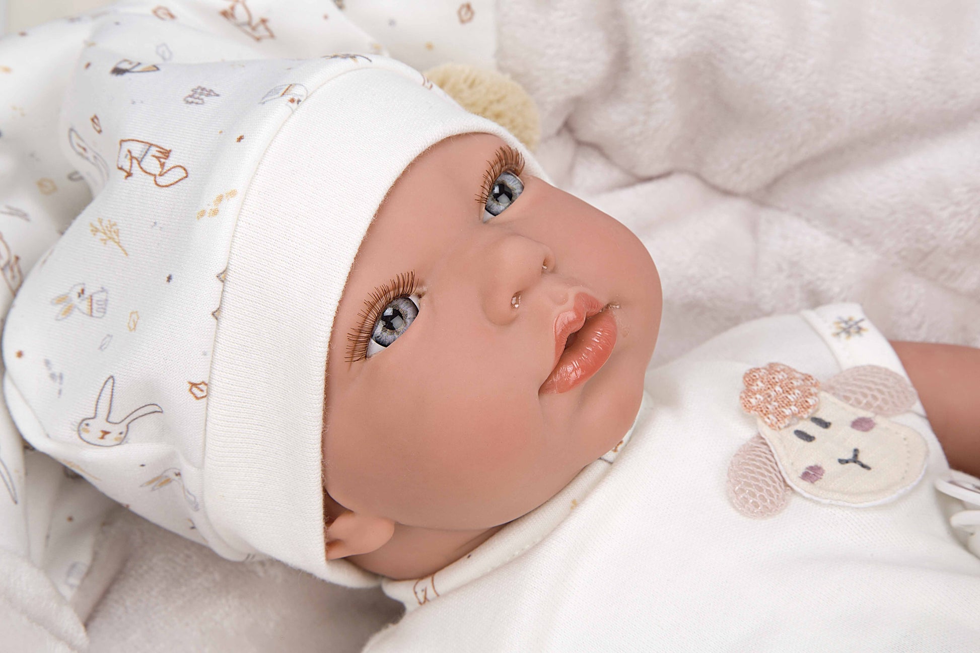 Muñeca Reborn Arias Luna 40 cm cuerpo blando extremidades vinilo