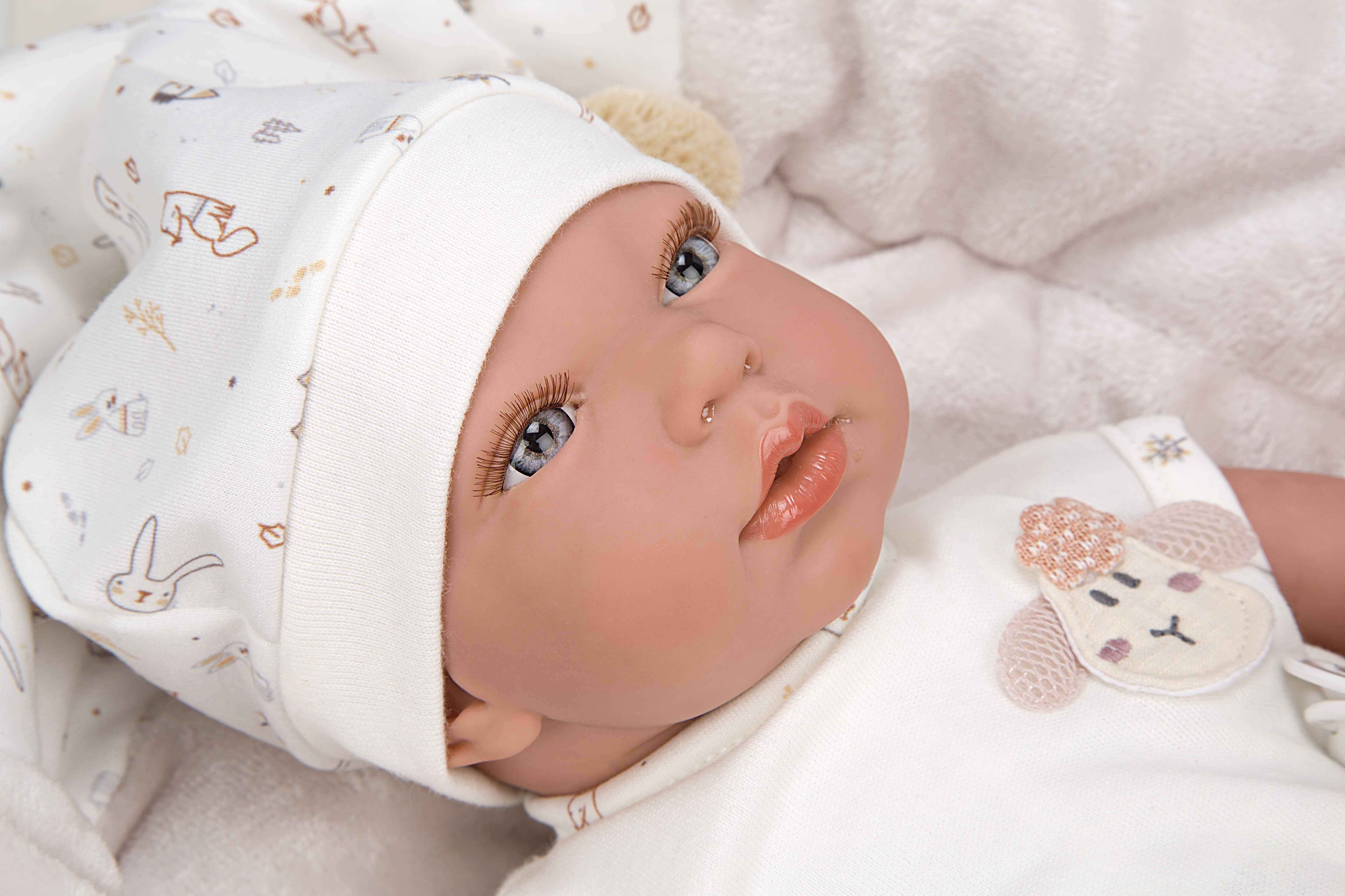 Muñeca Reborn Arias Luna 40 cm cuerpo blando extremidades vinilo