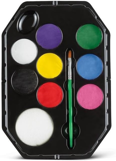 Niños con maquillaje de animales y princesas usando el kit de pintura facial Snazaroo