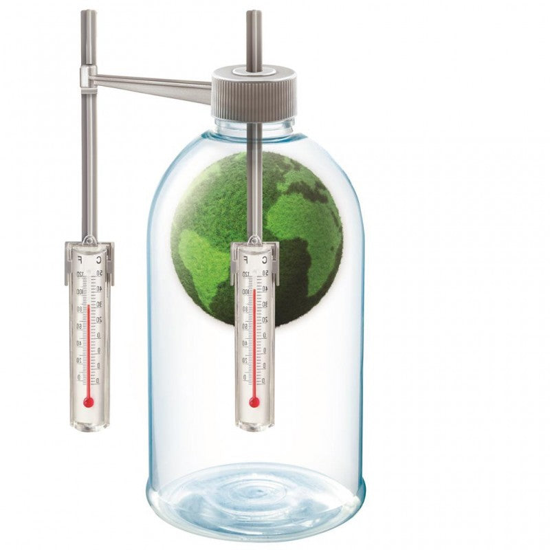 el kit de experimentos Green Science para crear nubes y entender los fenómenos atmosféricos.