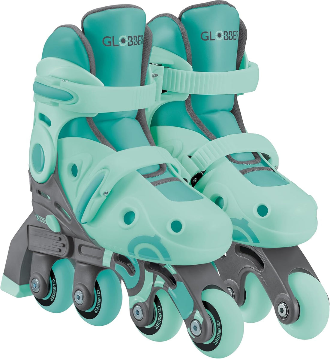 Patines en línea evolutivos 2 en 1 Globber color verde para niños talla 26-29