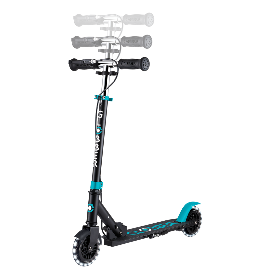 Globber Flow Element Junior Luces Teal – Patinete 2 Ruedas +3 Años con Luces