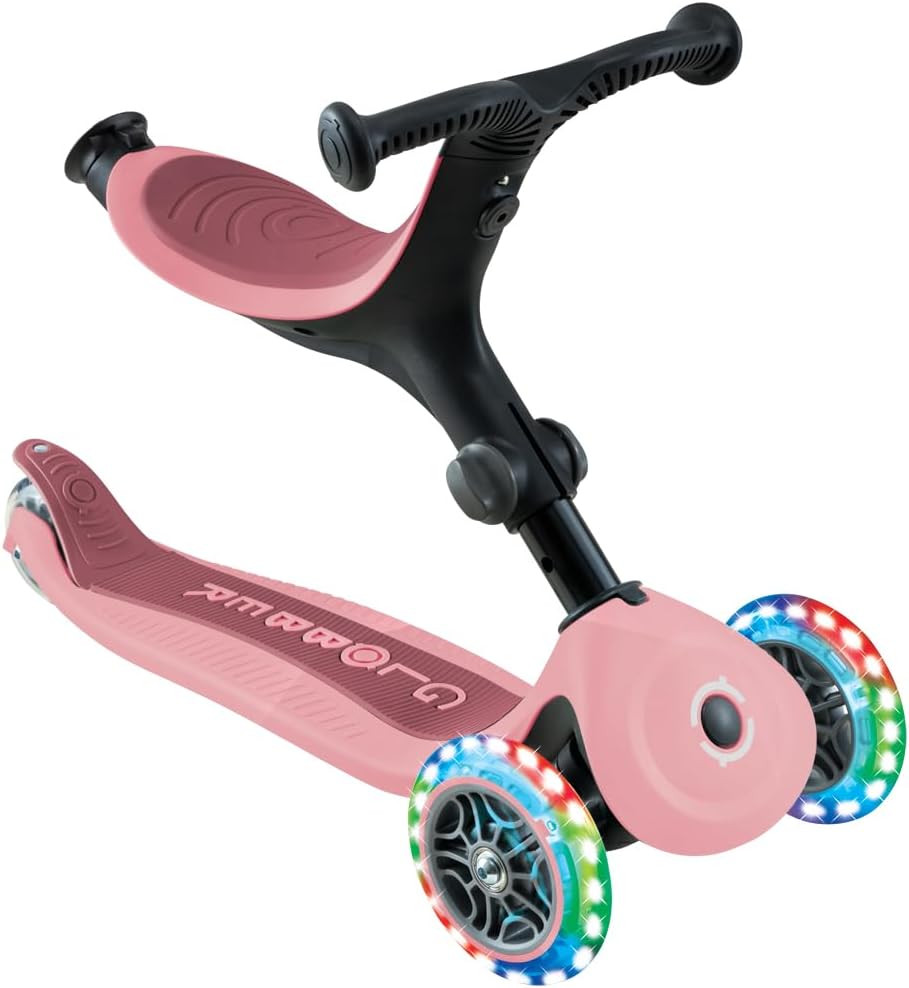 Globber Go Up Active Lights 360° Rosa configuración bicicleta sin pedales niños 15 meses