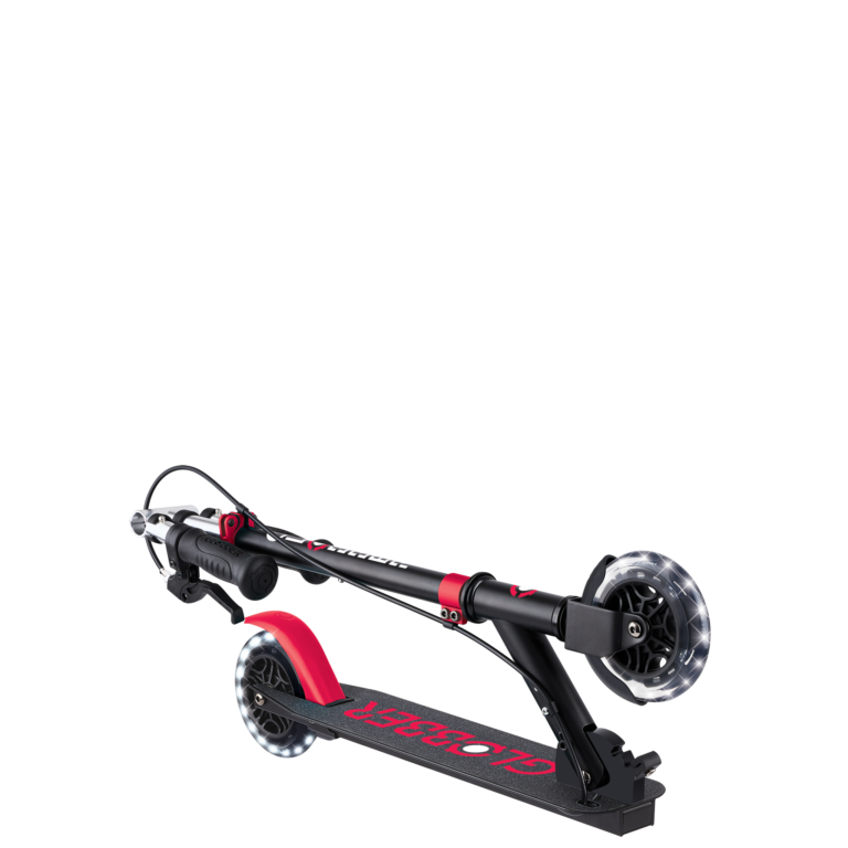 Globber Flow Element Junior Luces Rojo – Patinete 2 Ruedas +3 Años con Luces