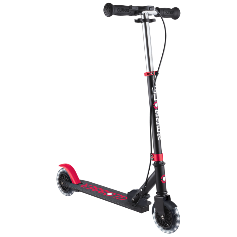 Globber Flow Element Junior Luces Rojo – Patinete 2 Ruedas +3 Años con Luces