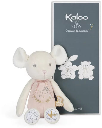Peluche ratón rosa Kaloo 25cm con caja regalo personalizable doudou bebé