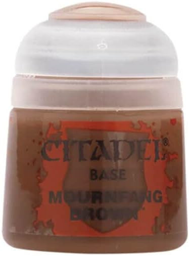 Pintura Citadel Base Mournfang Brown de 12 ml color marrón cálido para cuero, pelaje y miniaturas Warhammer - Educar Jugando - Warhammer 21-20