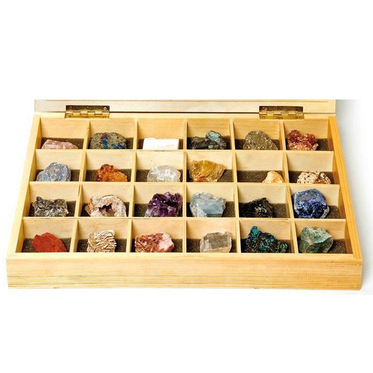 Caja de minerales naturales Kunugi, regalo ideal para niños interesados en las ciencias y la naturaleza