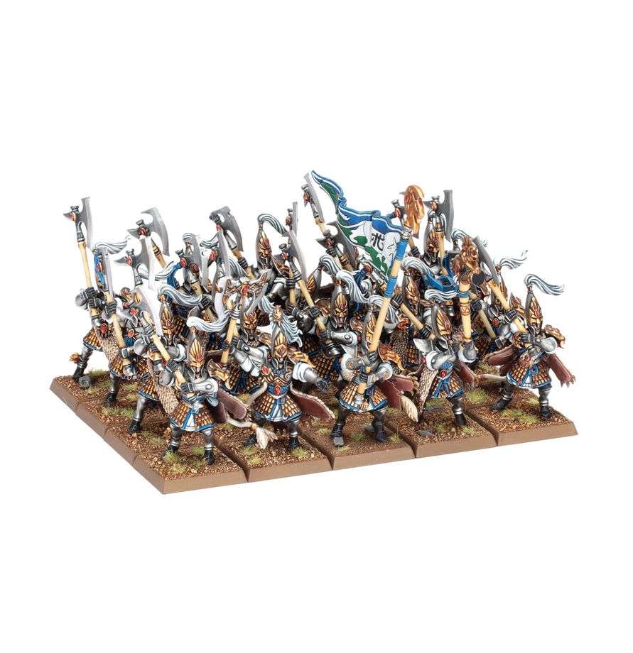 Caja oficial White Lions of Chrace High Elf Realms Warhammer The Old World 20 miniaturas Ref 13-14