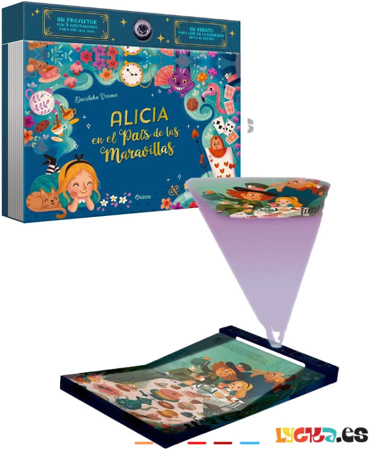 Cuento Alicia en el Pais de las Maravillas con Proyector - Auzou
