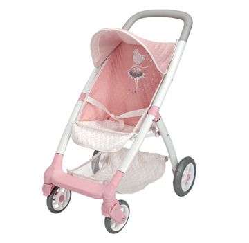 Sillita de paseo para muñecas Arias en rosa y gris con estructura metálica plegable y manillar de 63 cm - Educar Jugando- Arias 40856, recibe lo en 24-48horas