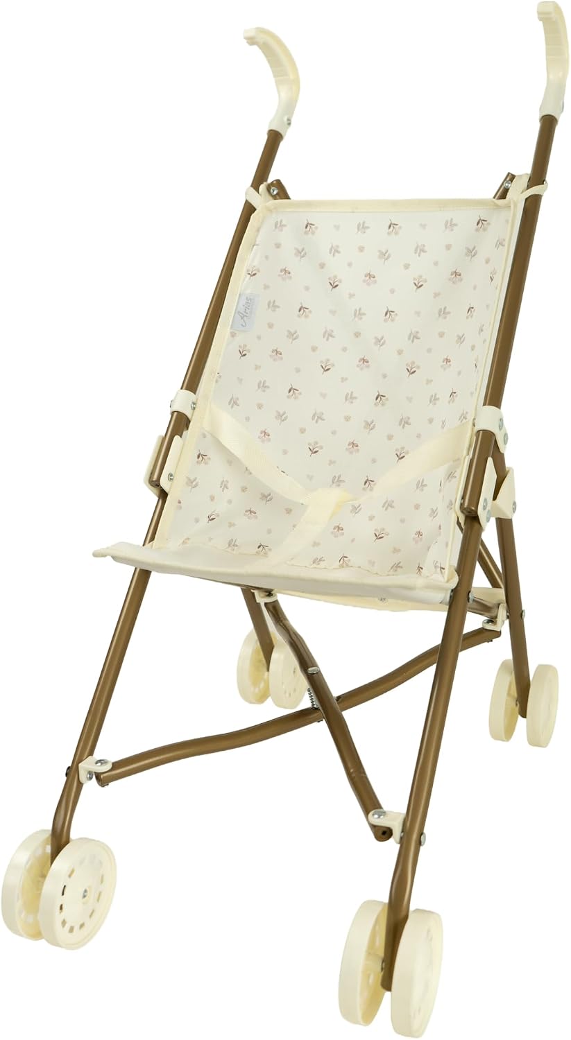Silla de paseo plegable Arias Reborn de París con ruedas blancas - vista de perfil lateral