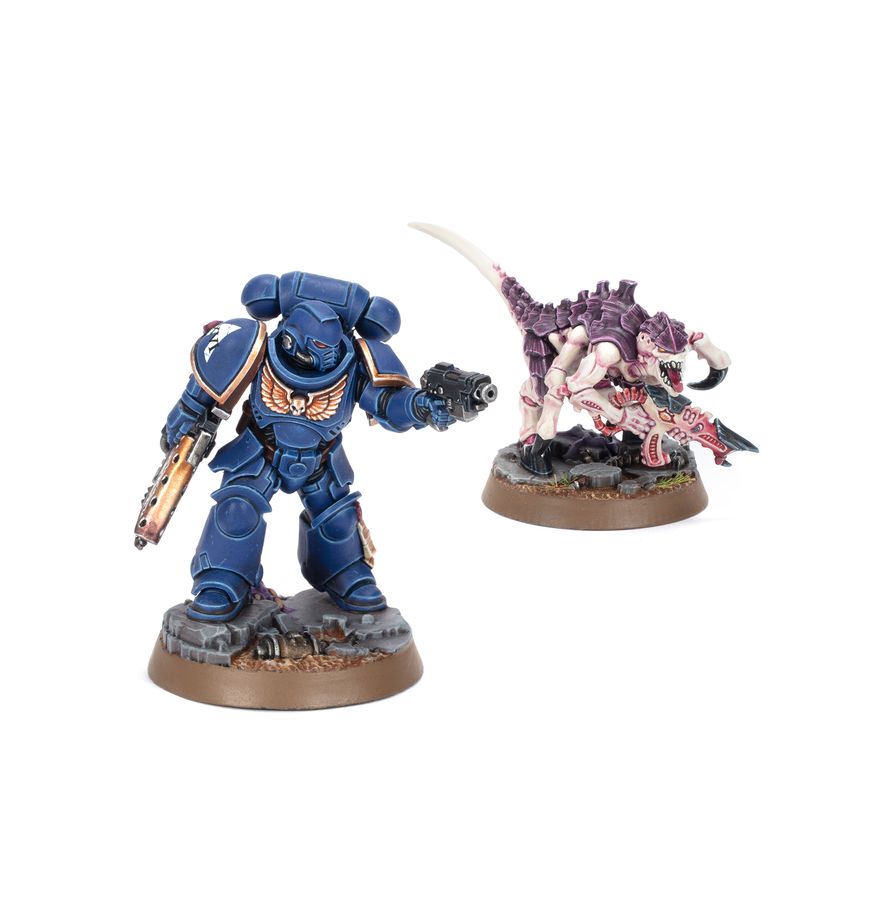 Kit de Iniciación Warhammer 40,000 40-06 – Revista con Marine Espacial Infernus y Termagante Tiránido