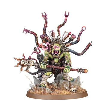 Eztrambótiko Ork Warhammer 40,000 - Miniatura montada de psíquico Ork con báculo de kobre