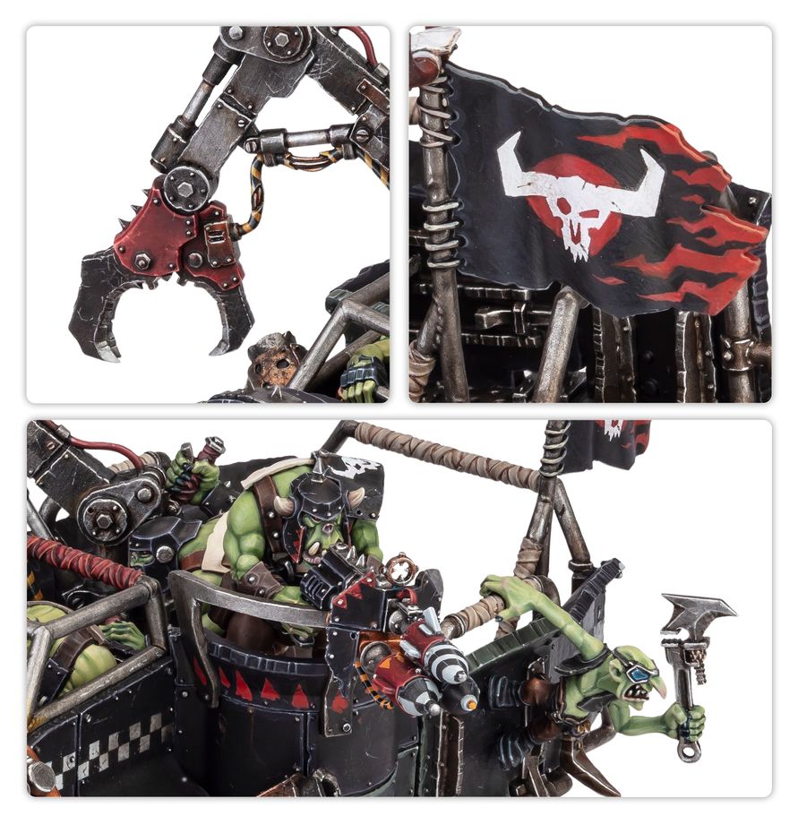 Detalle trasero Kamión Ork Warhammer 40K - Tripulante orko y akribillador pezado dual