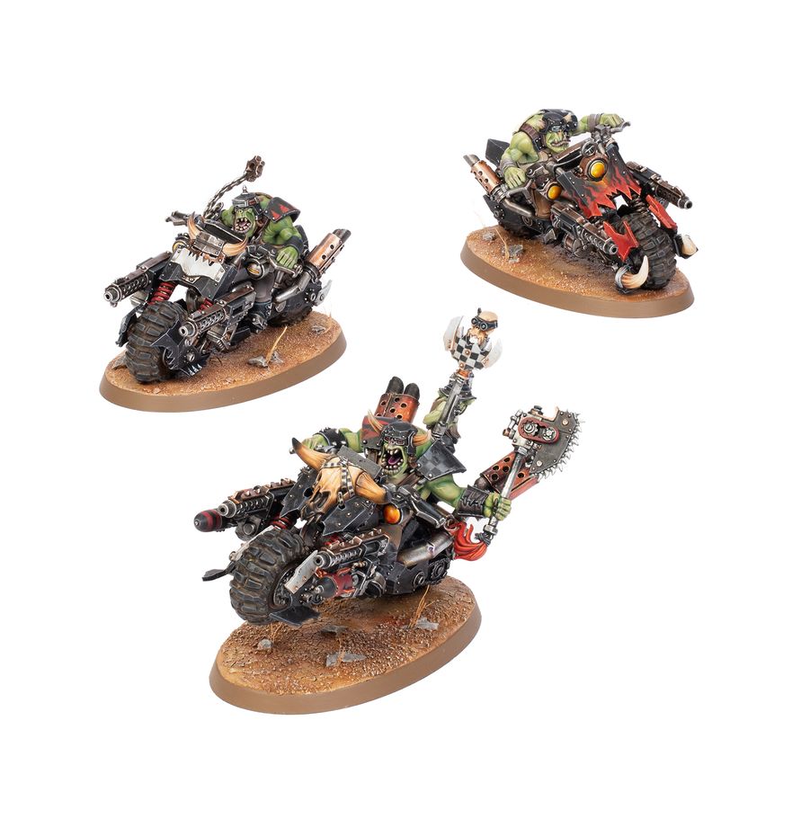 Detalle Moteroz Orks Warhammer 40K Noble Motero kombikobete ametralladoraz duales peanas ovaladas Citadel