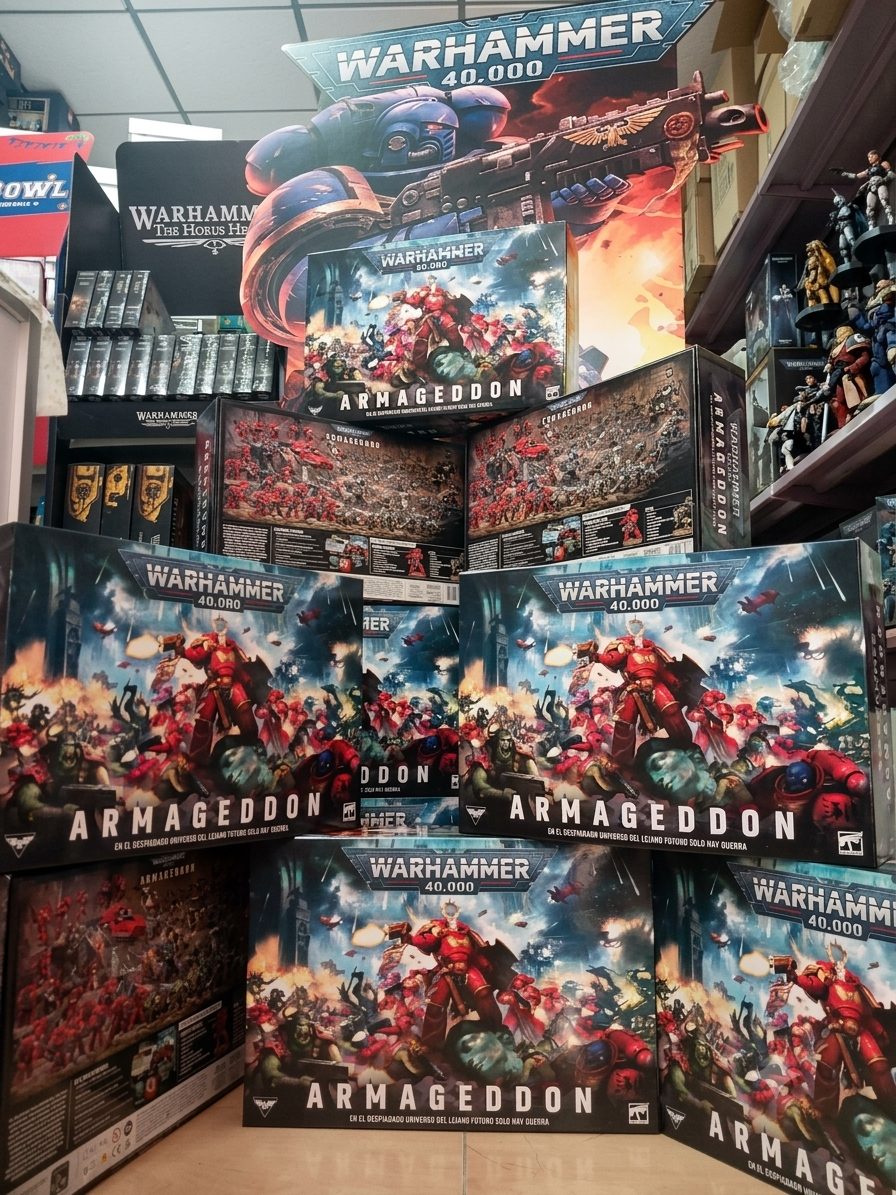 Cajas de Warhammer 40.000 Armageddon en stock para tienda online de juegos de mesa y miniaturas